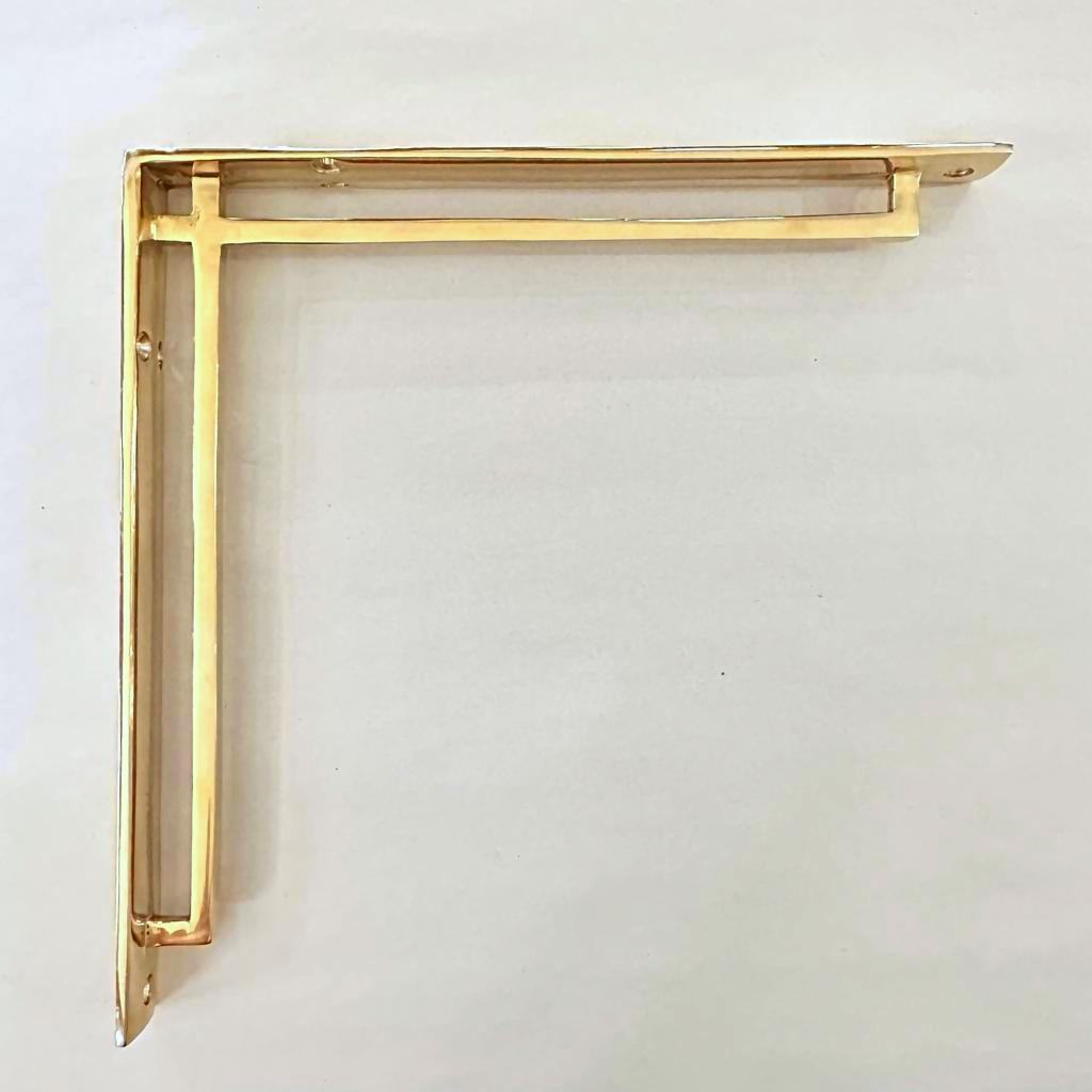 Arts & Crafts Brass Shelf Bracket (8-¾