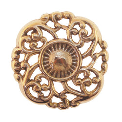 Cabinet Knob - Brass Victorian (1-½")