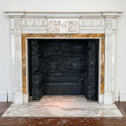 Antique Marble Fireplace Mantel (70" x 55-½")