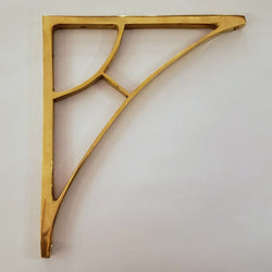 Contemporary Brass Shelf Bracket (8" x 7")