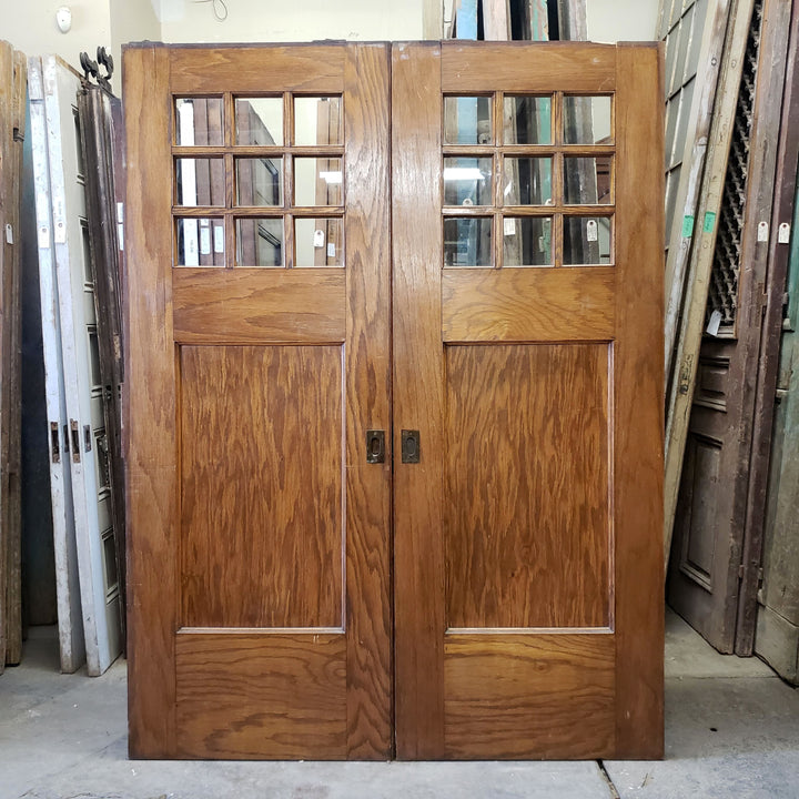 Pair Antique Sliding Pocket Doors (60