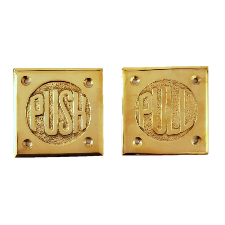 Push & Pull Plate Sign Set (2-¾