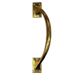 Door Pull - Brass Offset (12")