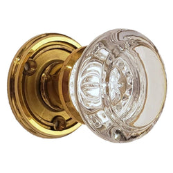 Doorknob Set - Art Deco Glass