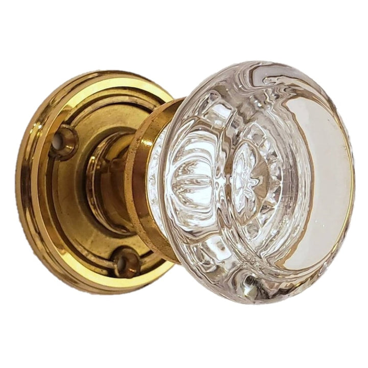Doorknob Set - Art Deco Glass