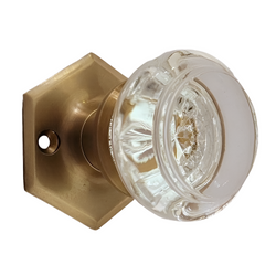 Doorknob Set - Art Deco Glass