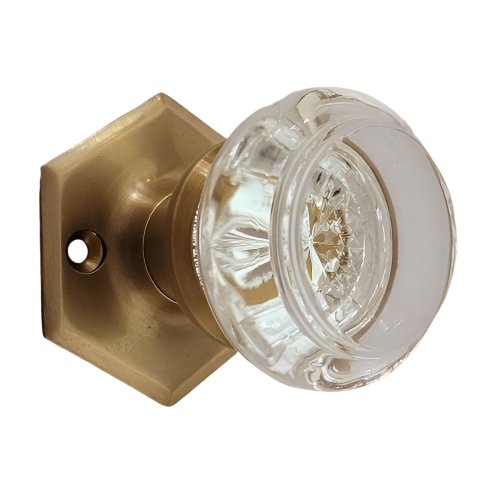Doorknob Set - Art Deco Glass