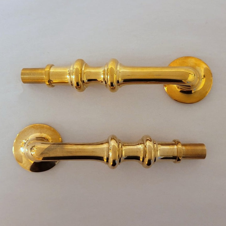 Brass Security Push Bar Set