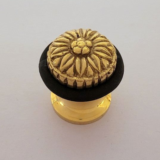 Floor Doorstop - Brass Flower