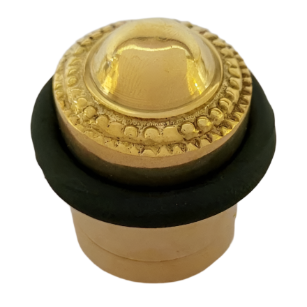 Floor Doorstop - Brass Beaded
