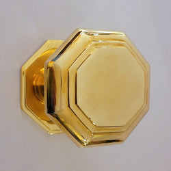 Brass Center Doorknob - Octagon (Large)