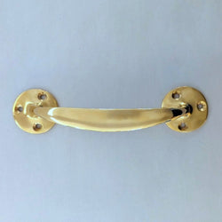 Brass Cabinet Pull - Offset (6")