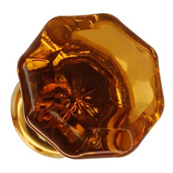 Glass Cabinet Knob - Amber