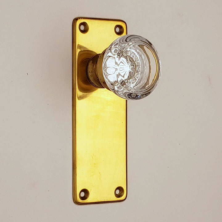 Doorknob Set - Art Deco Glass (6