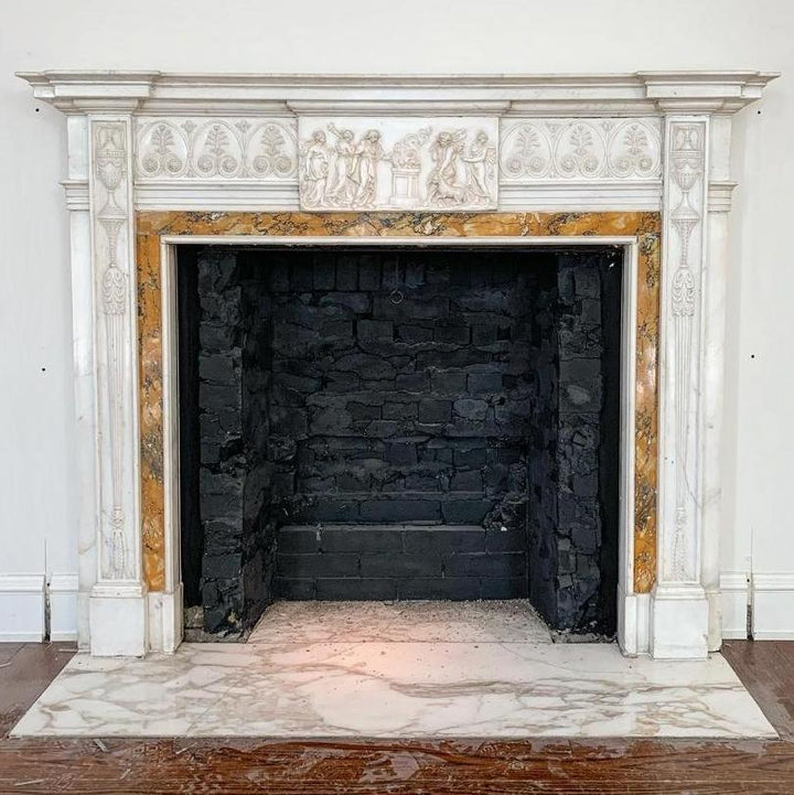 Antique Marble Fireplace Mantel (70