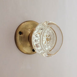Doorknob Set - Art Deco Glass