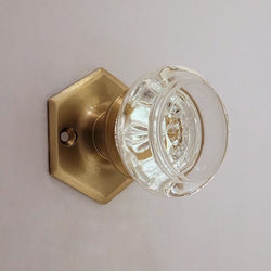 Doorknob Set - Art Deco Glass