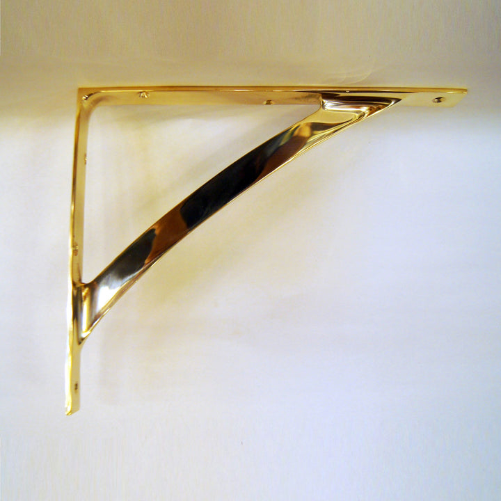 Brass Shelf Bracket - Plain Tip (8