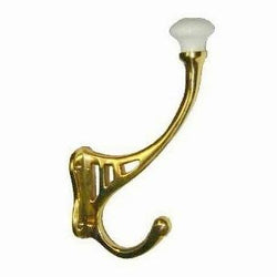 Brass & Porcelain Hook