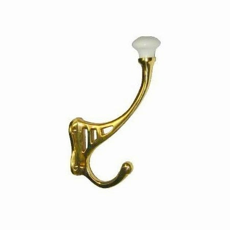 Brass & Porcelain Hook