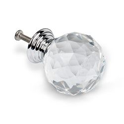 Cabinet Knob - Cut Glass Ball