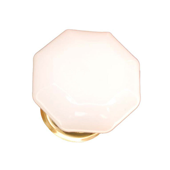 Glass Cabinet Knob - White