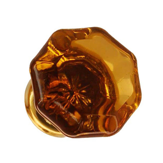 Glass Cabinet Knob - Amber