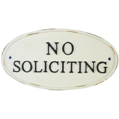 No Soliciting Sign