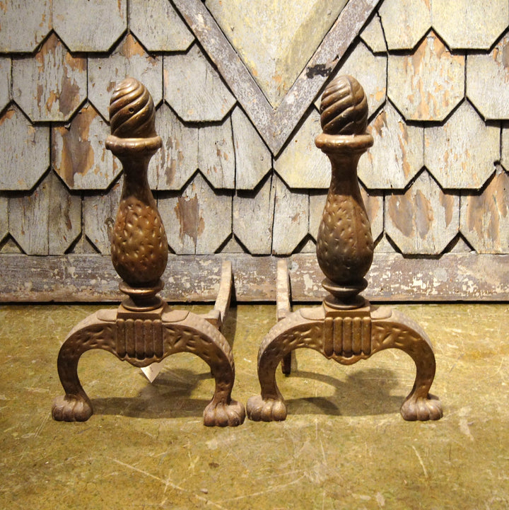 Pair Antique Andirons