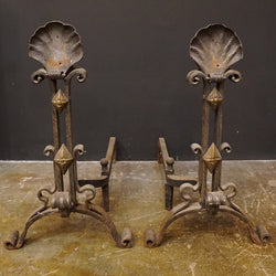 Pair Antique Andirons