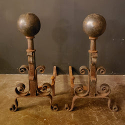 Pair Antique Andirons