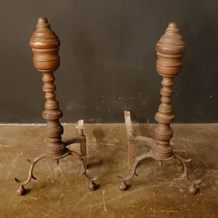 Pair Antique Andirons