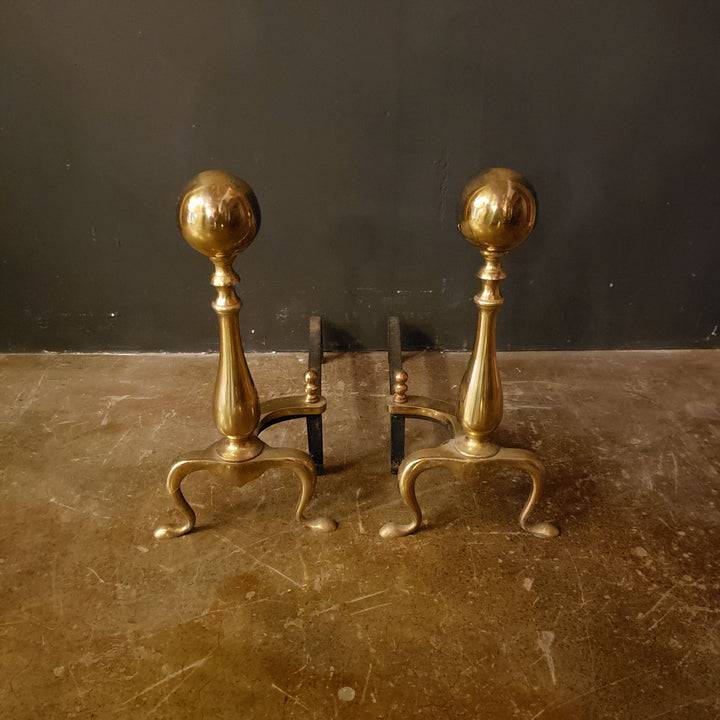 Pair Antique Andirons