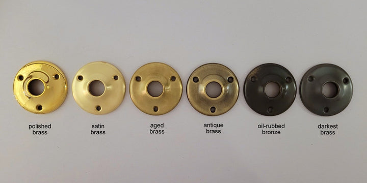Doorknob Set - Plain Knob on Cast Beveled Plate
