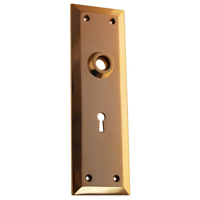 Doorknob Set - Plain Knob on Cast Beveled Plate