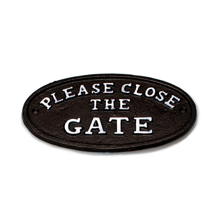 Please Close The Gate Sign