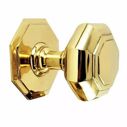 Brass Center Doorknob - Octagon (Small)