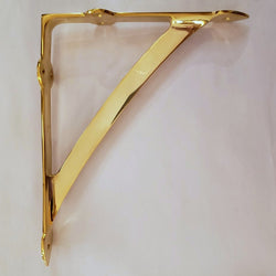 Brass Shelf Bracket - Spear Tip (8" x 10")