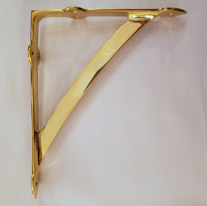 Brass Shelf Bracket - Spear Tip (8