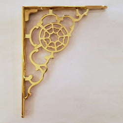 Ornate Brass Shelf Bracket  (8" x 10")