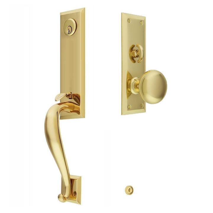 Entrance Handle Set - Large with Small Plate (Mortise)